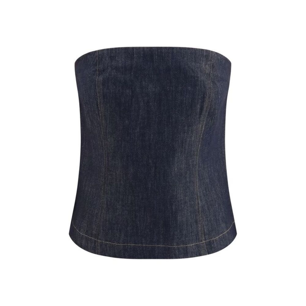 Brunello Cucinelli Blue Cotton Women's Bodysuit